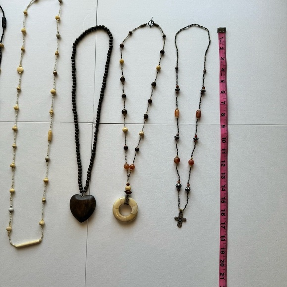 Lot Of 5 Boho/ Vintage Long Necklaces - Picture 8 of 11